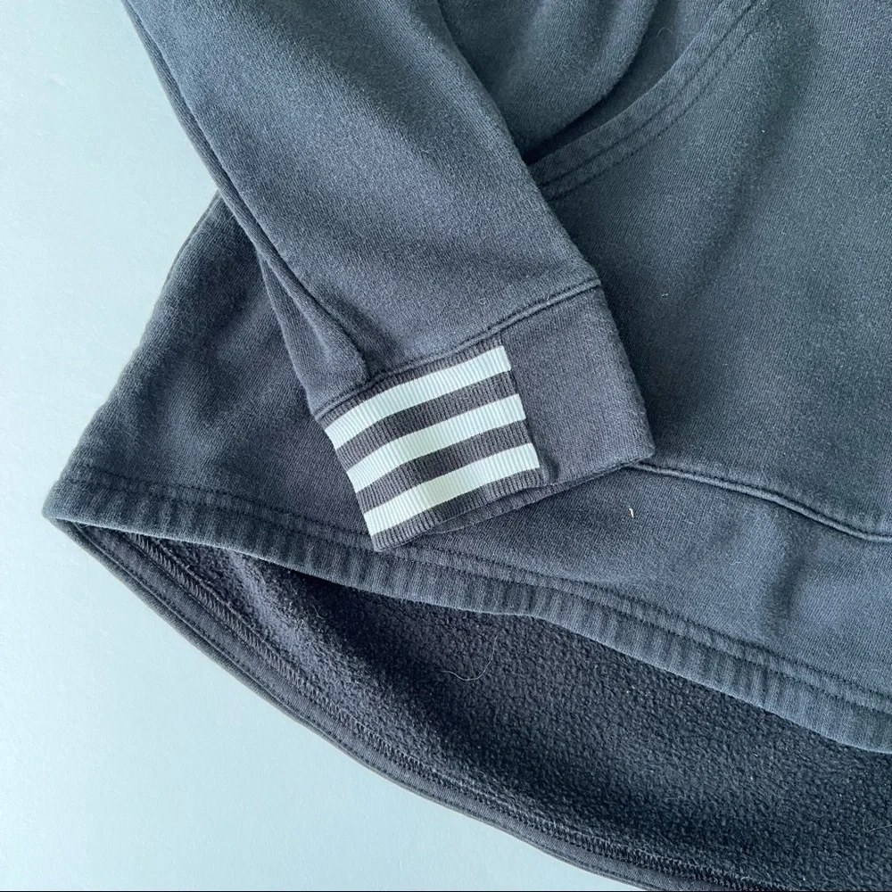 Adidas | Black Mock Neck Hooded Sweatshirt - Picture 4 of 9